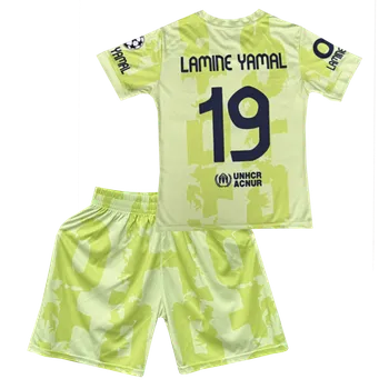 Míčový sport Numberoplus Dětský fotbalový dres Komplet Španělsko - Lamine Yamal 19 žlutá Velikost: 7-let.(vel.116)