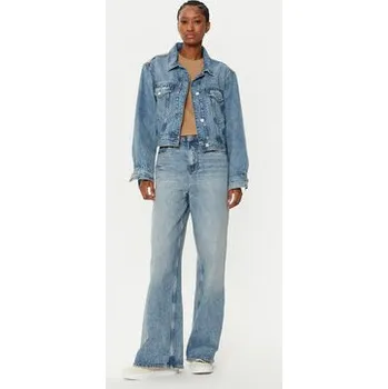 Dámská bunda Tommy Hilfiger Jeansová bunda WW0WW43731 Modrá Straight Fit 40