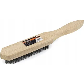 Drátěný kartáč Polax Drátěný kartáč 6 řad dřevěná rukojeť