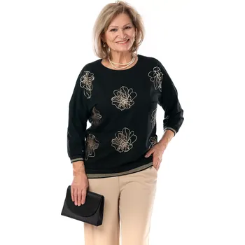 Dámská halenka FLOWER Černá 38/40