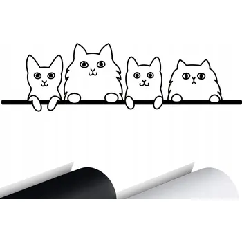 Samolepicí dekorace na vozidlo NÁLEPKA na auto KOŤÁTKA ROZTOMILÁ 8x28 cm