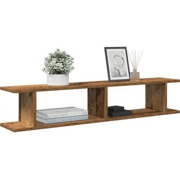 police zahrada-XL Nástěnné police 2 ks old wood 105 x 18 x 20 cm kompozitní dřevo 856602