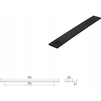 Obraz Nábytkový štítek SIRO 2589-190PB12 černý matný