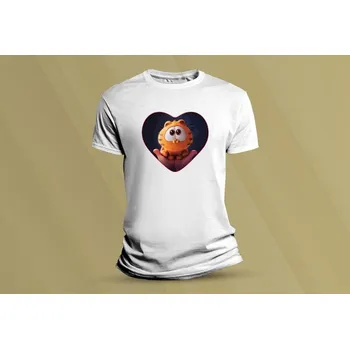 Chlapecké tričko Dětské bavlněné tričko Malý Garfield. Bílá velikost 104 (3-4 roky)