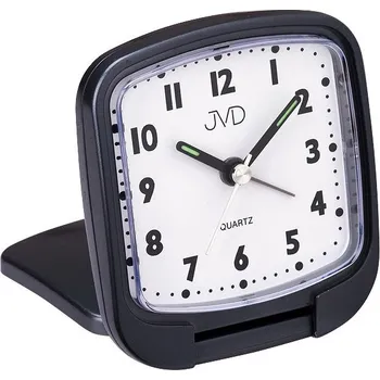 Budík Kapesní svítící černý budík JVD SR808.3 na cesty