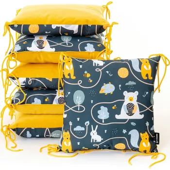 Polštář T-TOMI Polštářkový mantinel Animal friends, 6ks