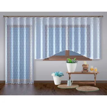 Forbyt Hotová záclona nebo balkonový komplet, Diana, bílá Velikost: 500 x 160 cm