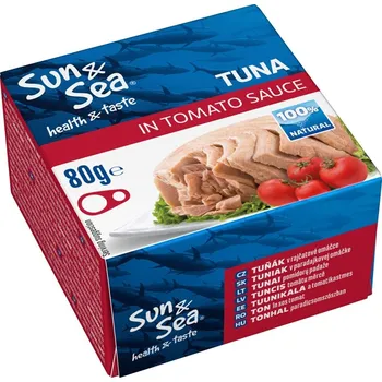 konzervovaná ryba Tuňák v rajčatové omáčce 80g