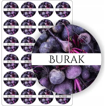 samolepka Samolepky Štítky na sklenice zavařeniny červená řepa domácí Arch nálepek ČERVENÁ ŘEPA