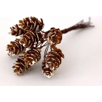 umělá květina Šišky na drátku bal. 10 ks