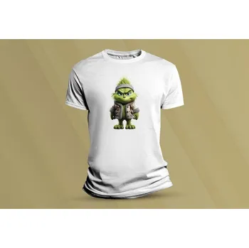 Dětské bavlněné tričko Grinch 2. Bílá velikost 152 (12-13 let)