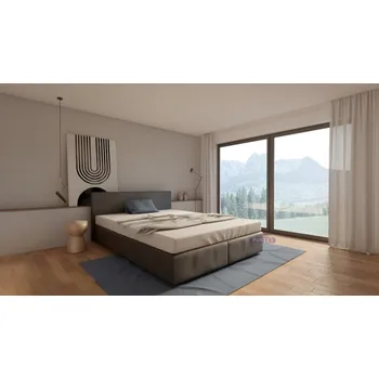 Postel Purtex BOXSPRING TEO, Eko kůže, šedá, 200x140cm