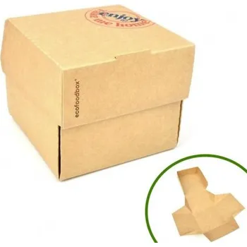 Jednorázové nádobí EKO Papírový hamburger box 12x12x10cm (250ks)