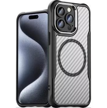 Pouzdro na mobilní telefon Kryt na iPhone 15 Pro Max odolný s podporou Magsafe černý