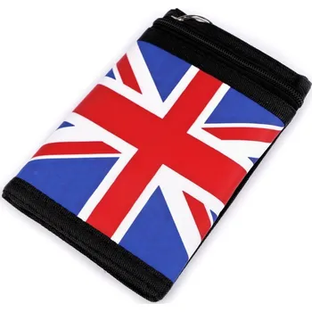 WILD | Látková peněženka černá s potiskem anglické vlajky | allBAGS.cz
