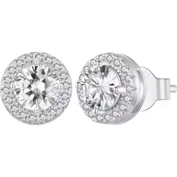 Náušnice For Silver Puzetové náušnice se zirkony Simple - Stříbro 925