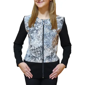 Dámské sako Sako Sabatti s černým lemem a rukávy na zip Velikosti Sabatti: 50