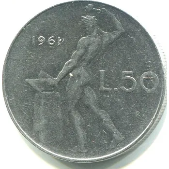 Sběratelství ITÁLIE. 50 lire 1961.