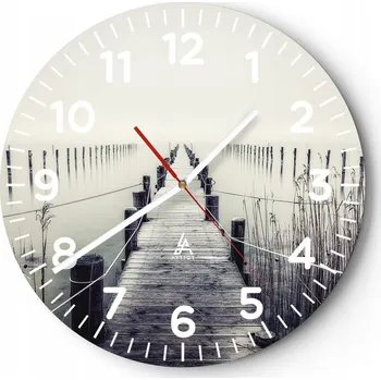 Hodiny Kuchyňské nástěnné hodiny 30x30 Most Moderní skleněné hodiny Tichý obývací pokoj