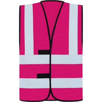 Pánská vesta Korntex Bezpečnostní vesta se čtyřmi reflexními pruhy Barva: červená magenta, Velikost: XL KX140