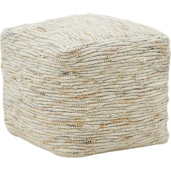 Taburet Jutový puf Kave Home Selise 40 x 40 cm