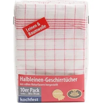 Utěrka Sada 10 lněných utěrek Gözze 50 x 70 cm