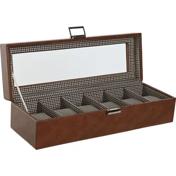 Organizér do auta Šperkovnice Home ESPRIT Kaštanová Polyuretan Sklo (33 x 11,5 x 9 cm)