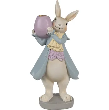 Clayre & Eef - Dekorativní figurka králíka s vajíčkem 6PR4013