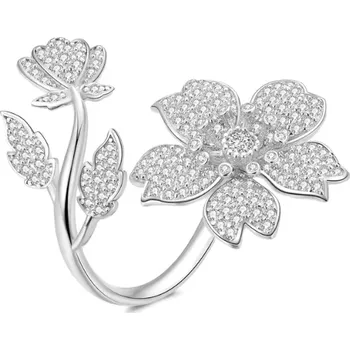 Prsten For Silver Prsten se zirkonovými Květy - Stříbro 925