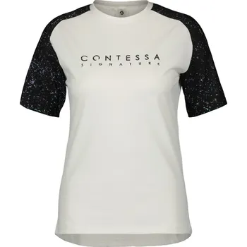 cyklistický dres SCOTT Cyklistický dres s krátkým rukávem - TRAIL CONTESSA SIGN. SS W - bílá S