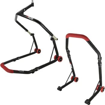 SEFIS D18 přední stojan do krku řízení a zadní stojan set - červenýAdaptéry zadní stojan Hák