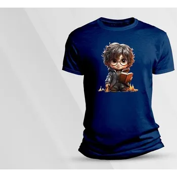 Chlapecké tričko Dětské bavlněné tričko Harry Potter 2. velikost 140 Námořnická modrá