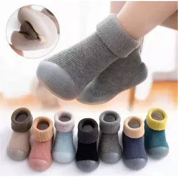 Barefoot ponožky s podrážkou - ŠEDÉ (3-6 m) (Značka: FEDMOIS)