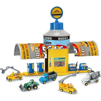 autíčko Alltoys Benzínová pumpa pro auta Stavební stanice