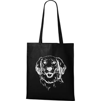 DOBRÝ TRIKO Bavlněná taška s potiskem Retrívr Barva: Černá