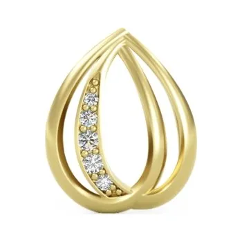 Přívěsek Přívěsek Lacrima, žluté zlato se zirkony, 585-66-2-0295.0Z00.0.00.001.25