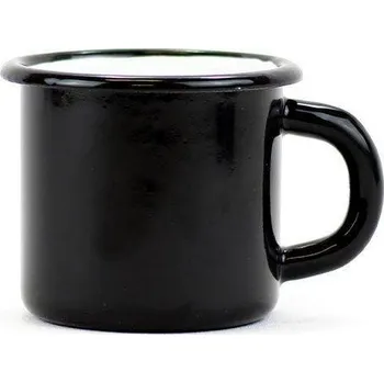 Belis Smaltovaný hrnek 8 cm/0,35l černý/bílý, vyrobeno pro BELIS/SFINX