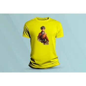 Chlapecké tričko Dětské bavlněné tričko Aang Avatar. Žlutá velikost 104