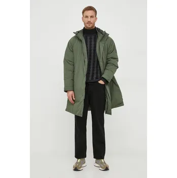 Péřová bunda Calvin Klein pánská, zelená barva, zimní K10K111884 78X, vel. L