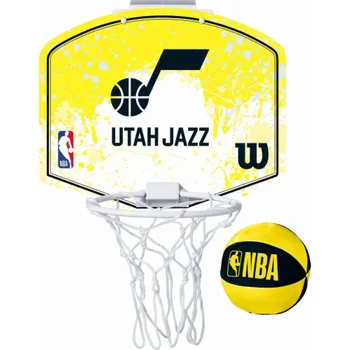 Basketbalový míč Wilson NBA Team Utah Jazz Mini Hoop WZ6010102 Žlutá Jedna velikost
