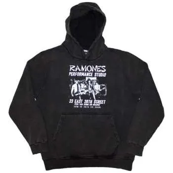 Pánská mikina Merch Ramones: Ramones Unisex Pullover Hoodie: East Village (wash Collection) (large) L