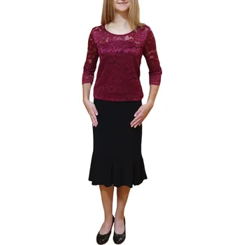 Dámská sukně Sukně Sabatti černá s volánem do gumy Velikosti Sabatti: 50