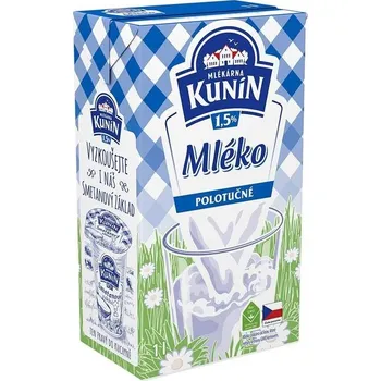 Mléko Mlékárna Kunín Trvanlivé mléko polotučné 1,5 % 1 l
