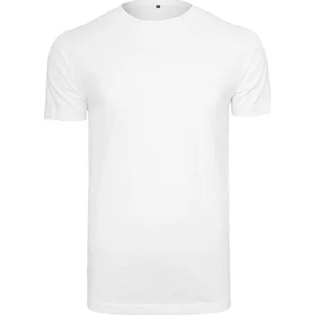 Build Your Brand Pevné úzké dlouhé triko s kulatým lemem 200g/m Barva: Bílá, Velikost: M BY004