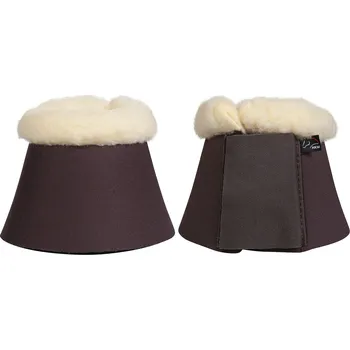 Koňské kamaše Zvony Comfort Softopren HKM s beránkem, černá/bílá, Full