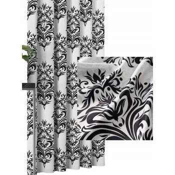 Závěs Závěsy do obýváku, kanceláře, bílé, černé, moderní. Závěs s páskou, šířka 130 x výška 270 cm