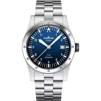 Hodinky Fortis - F4220023 - Flieger F-39 Liberty Blue on Block Bracelet