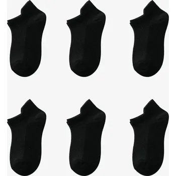 6 párů nízkých ponožek Barva: Černá, Velikost: 6-8T