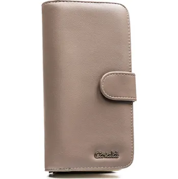 Peněženka Prostorná, velká dámská peněženka z ekologické kůže Barva: Béžová