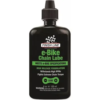 Cyklistické mazivo Olej Finish Line E-Bike Chain Lube 4oz/120ml-kapátko